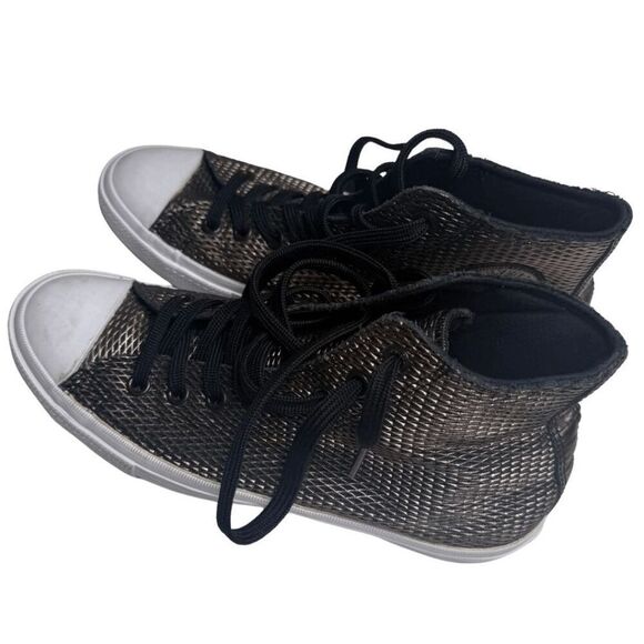Converse Women's Chuck Taylor II All Star Hi-Perf Metallic Leather Sneakers Sz 9 - Picture 3 of 9